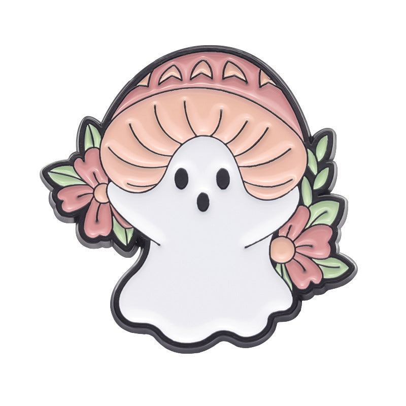 Halloween || Cute Ghost Shape || Metal Pins || Cartoon Accessories