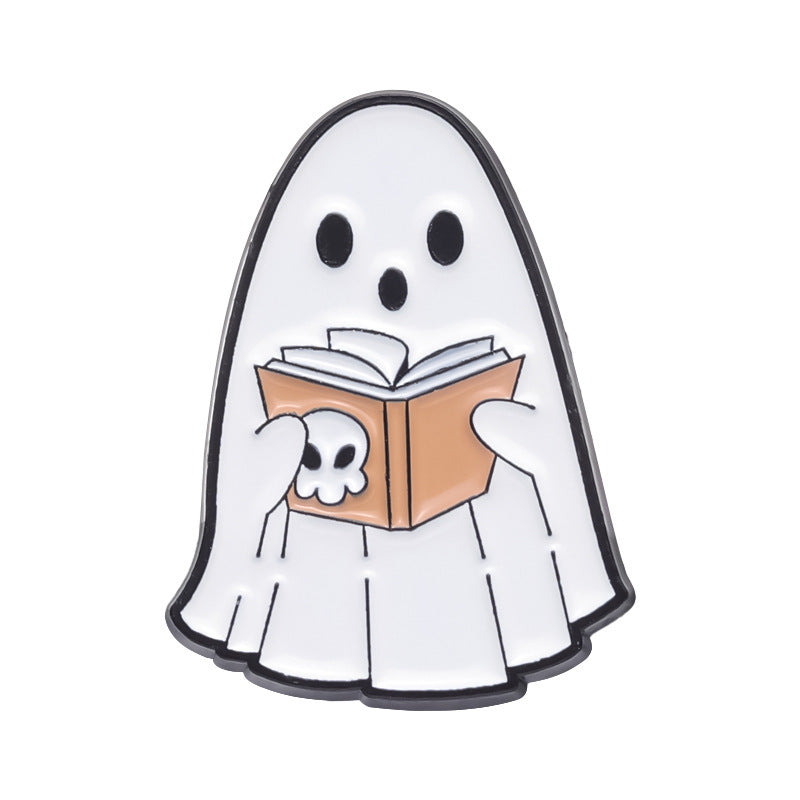 Halloween || Cute Ghost Shape || Metal Pins || Cartoon Accessories