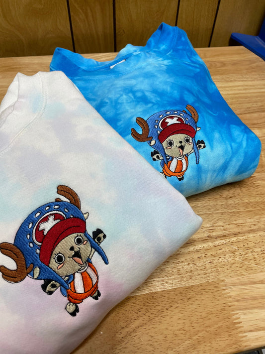 One Piece Tony Tony Chopper Embroidered Crewneck Sweatshirt