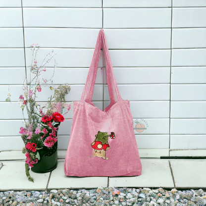 Hobo Frog & Mushroom Tote Bag