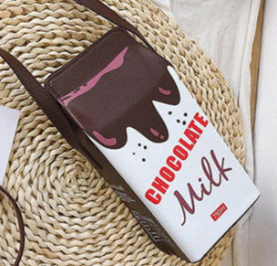 Cute Milk Box Shaped Bag Aesthetic Kawaii Style