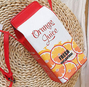 Cute Milk Box Shaped Bag Aesthetic Kawaii Style