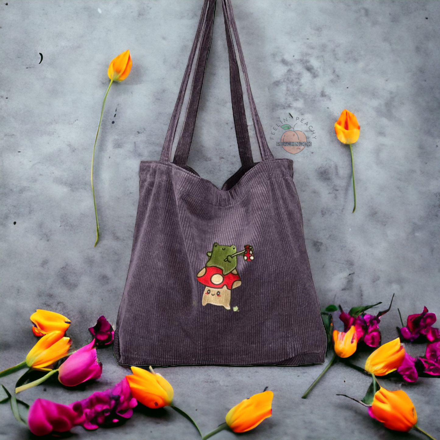 Hobo Frog & Mushroom Tote Bag