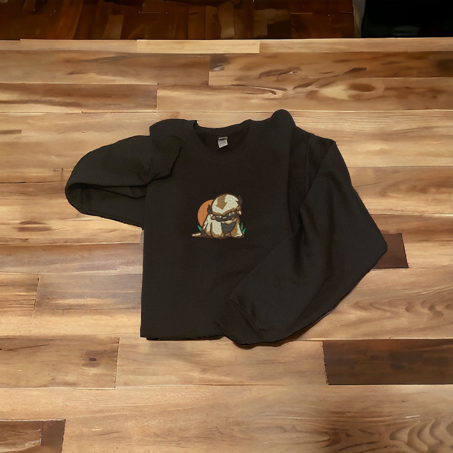 Appa Anime Embroidered Crew Neck Sweatshirt
