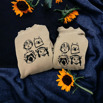 Custom Anime Crewneck Embroidered Sweatshirt Any Character