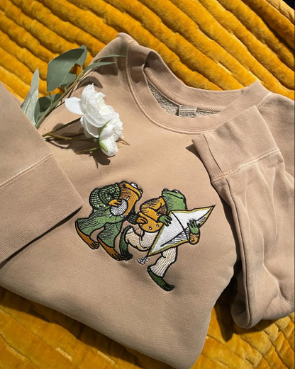 Frog and Toad Independent Trading Co Embroidered Sweatshirt Beige