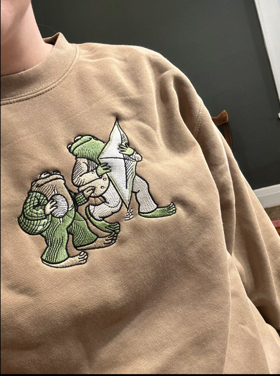 Frog and Toad Independent Trading Co Embroidered Sweatshirt Beige