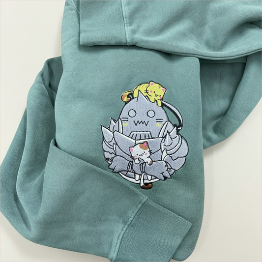 Full Metal Alchemist Anime Embroidered Crew Neck Sweatshirt