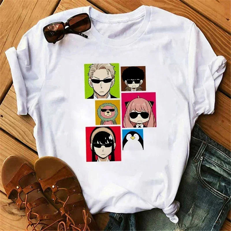Spy x Family Anime T-Shirt for Women – Kawaii Harajuku Japanese Graphic Tee