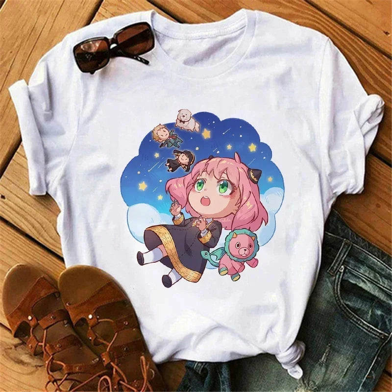 Spy x Family Anime T-Shirt for Women – Kawaii Harajuku Japanese Graphic Tee