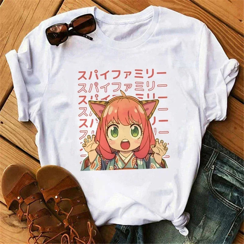 Spy x Family Anime T-Shirt for Women – Kawaii Harajuku Japanese Graphic Tee