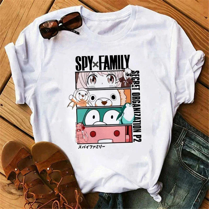 Spy x Family Anime T-Shirt for Women – Kawaii Harajuku Japanese Graphic Tee
