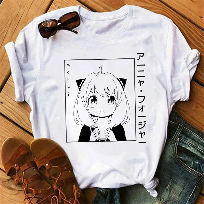 Spy x Family Anime T-Shirt for Women – Kawaii Harajuku Japanese Graphic Tee