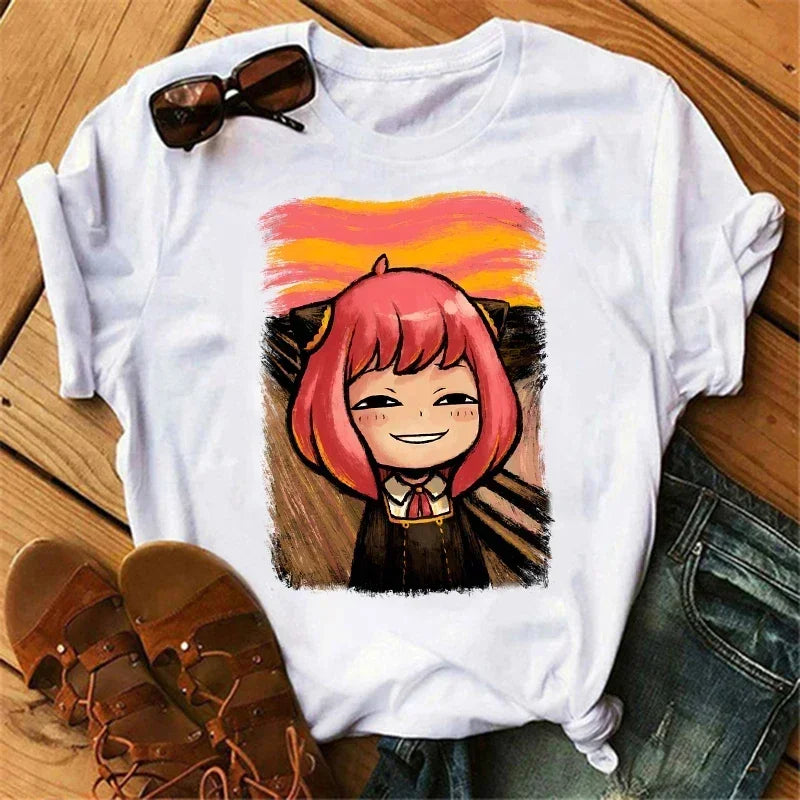 Spy x Family Anime T-Shirt for Women – Kawaii Harajuku Japanese Graphic Tee