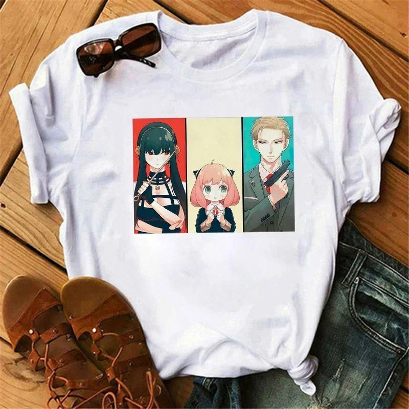 Spy x Family Anime T-Shirt for Women – Kawaii Harajuku Japanese Graphic Tee
