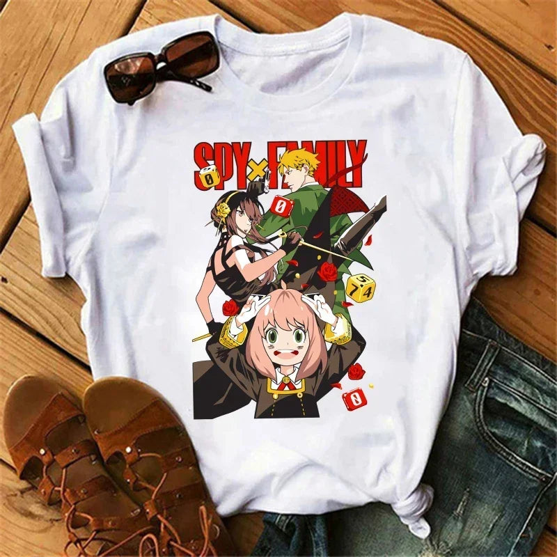 Spy x Family Anime T-Shirt for Women – Kawaii Harajuku Japanese Graphic Tee