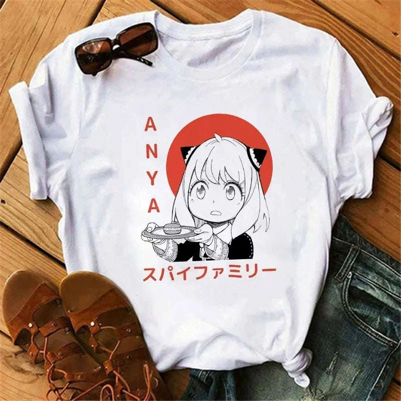 Spy x Family Anime T-Shirt for Women – Kawaii Harajuku Japanese Graphic Tee