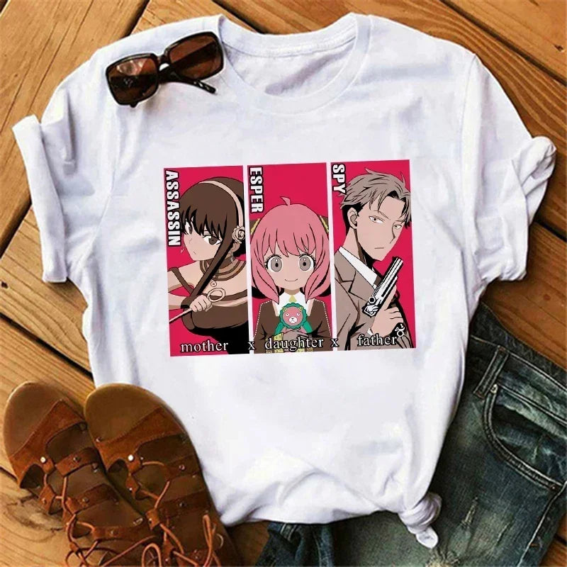 Spy x Family Anime T-Shirt for Women – Kawaii Harajuku Japanese Graphic Tee