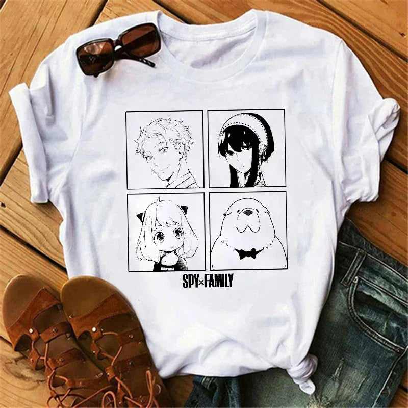 Spy x Family Anime T-Shirt for Women – Kawaii Harajuku Japanese Graphic Tee
