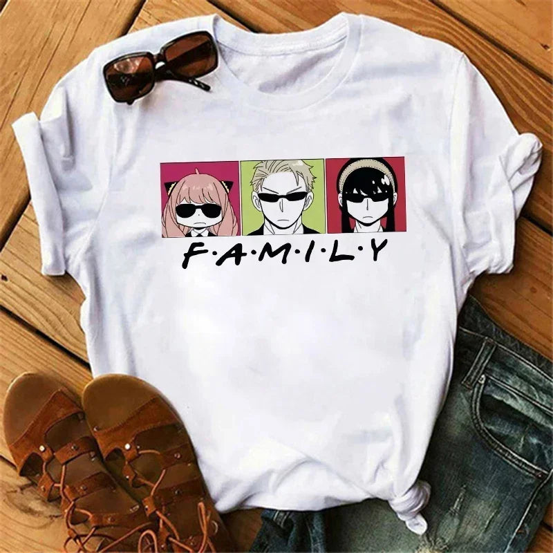 Spy x Family Anime T-Shirt for Women – Kawaii Harajuku Japanese Graphic Tee