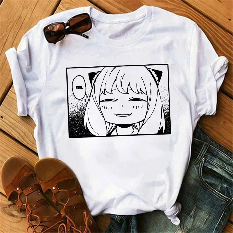 Spy x Family Anime T-Shirt for Women – Kawaii Harajuku Japanese Graphic Tee