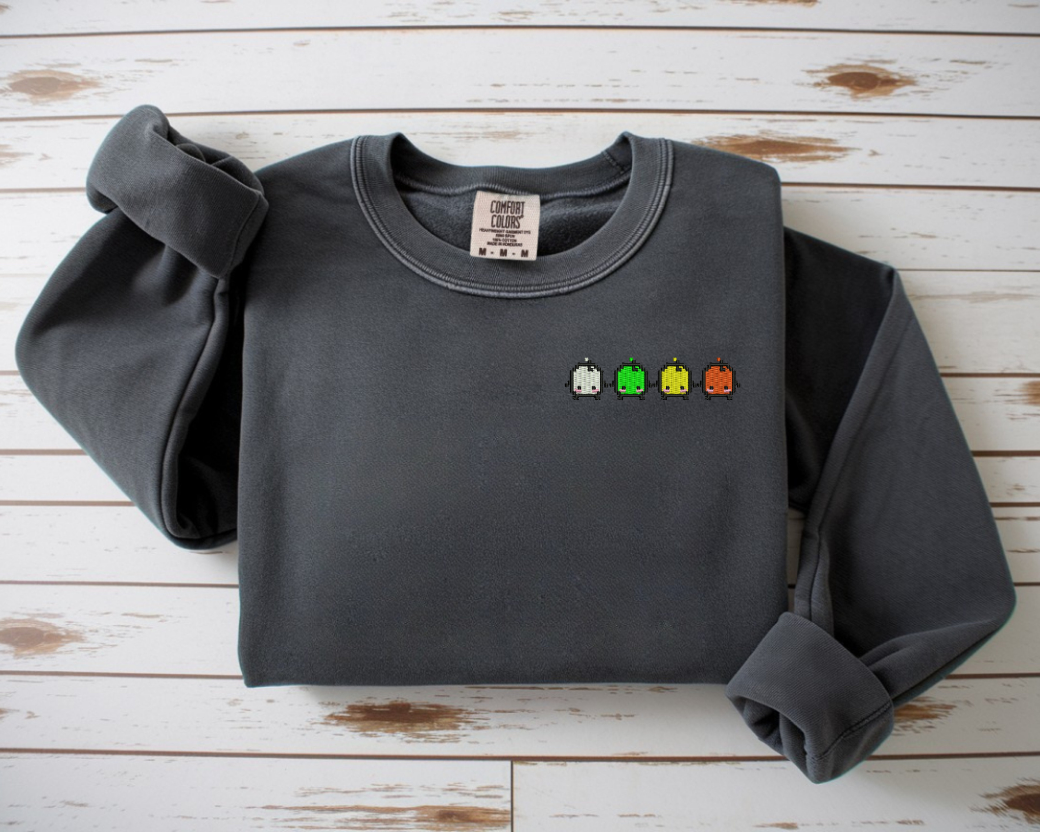 The "Forest Spirits" Crewneck | Stardew Valley Junimo Embroidery | Heavyweight Comfort Colors