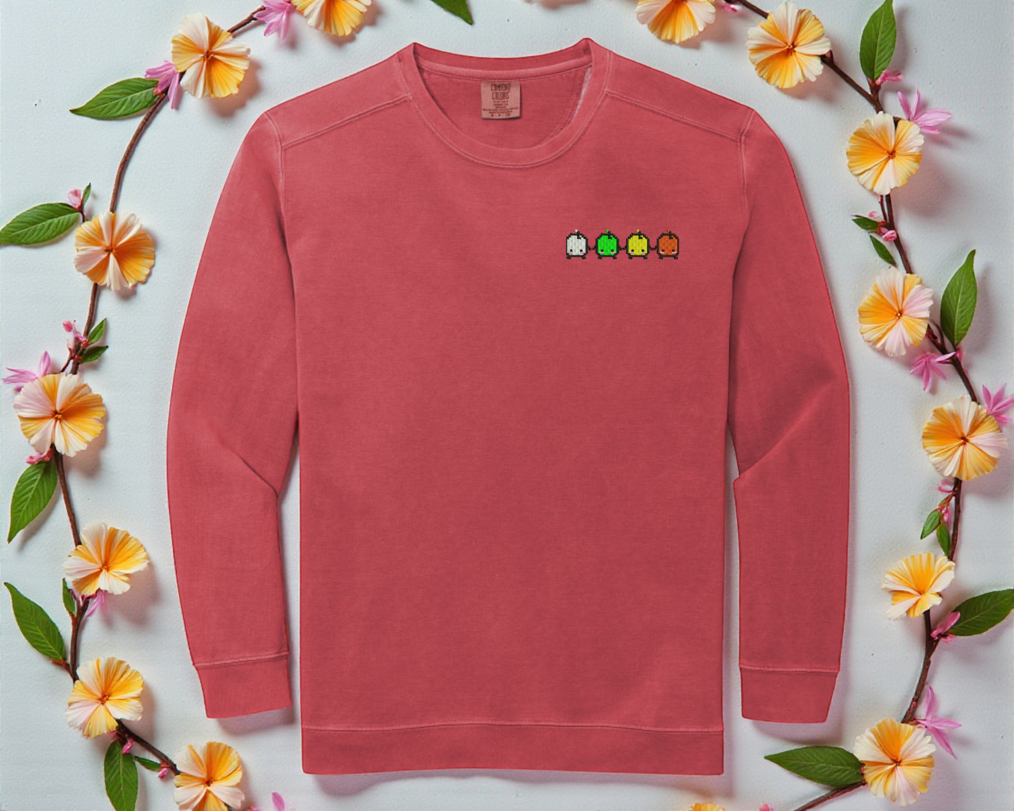 The "Forest Spirits" Crewneck | Stardew Valley Junimo Embroidery | Heavyweight Comfort Colors
