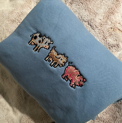 Cow, Goat, Pig Stardew Embroidered Crew