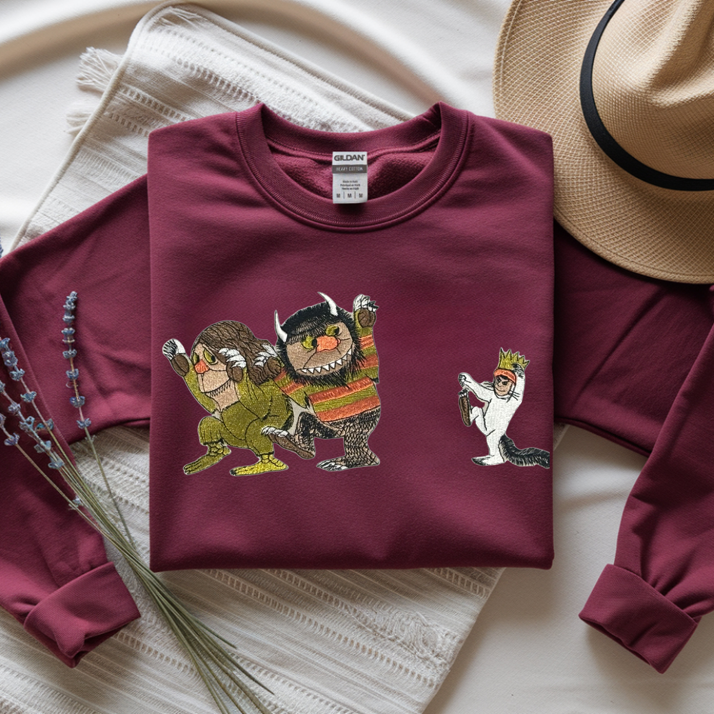 Where the Wild Things Are Cozy Embroidered Sweatshirt – Nostalgic Streetwear