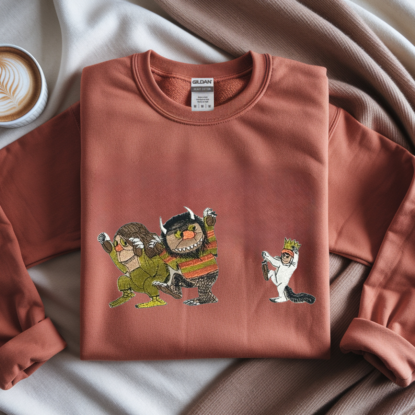Where the Wild Things Are Cozy Embroidered Sweatshirt – Nostalgic Streetwear