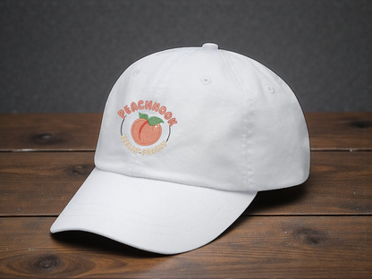 The "Feelin' Peachy" Embroidered Dad Hat | Adams Vintage Wash | Leather Strap