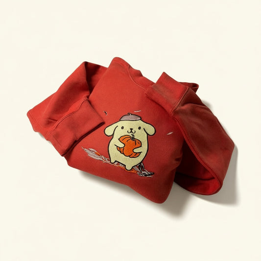 Pom Pom Pumpkin Embroidered Sweatshirt