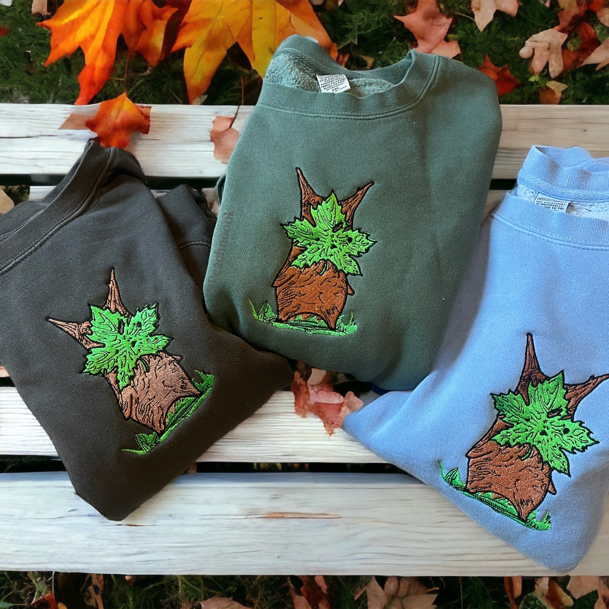  Embroidered  Korok forest  Comfort Colors 1566 sweatshirts