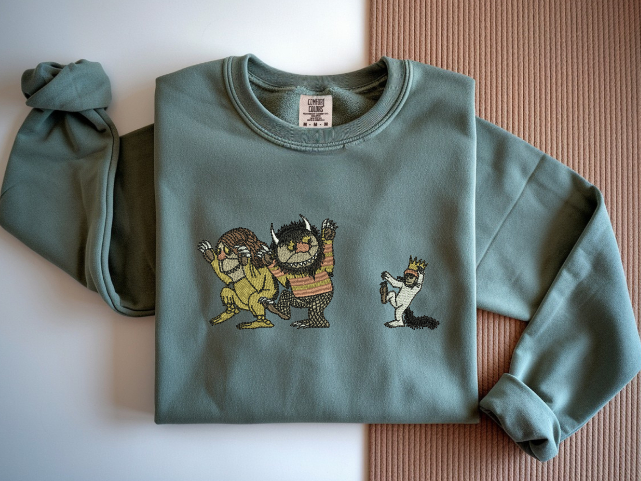 Wild Things Vintage Style Sweater – Cozy Literary Embroidery