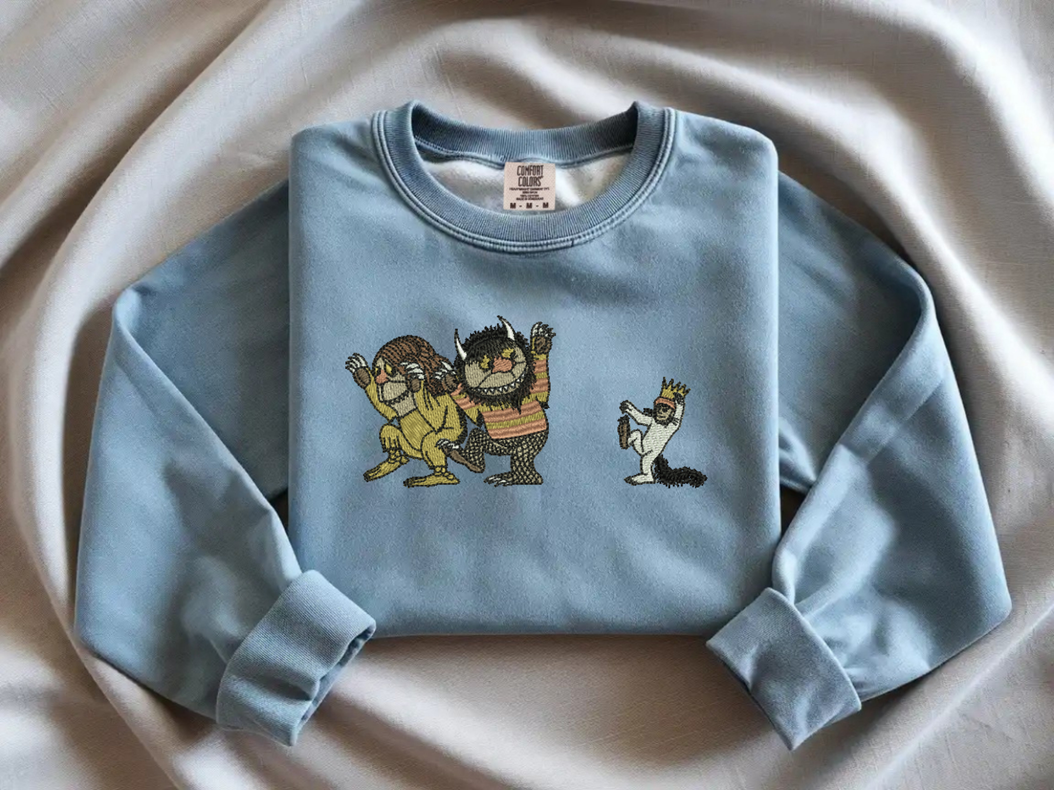 Wild Things Vintage Style Sweater – Cozy Literary Embroidery