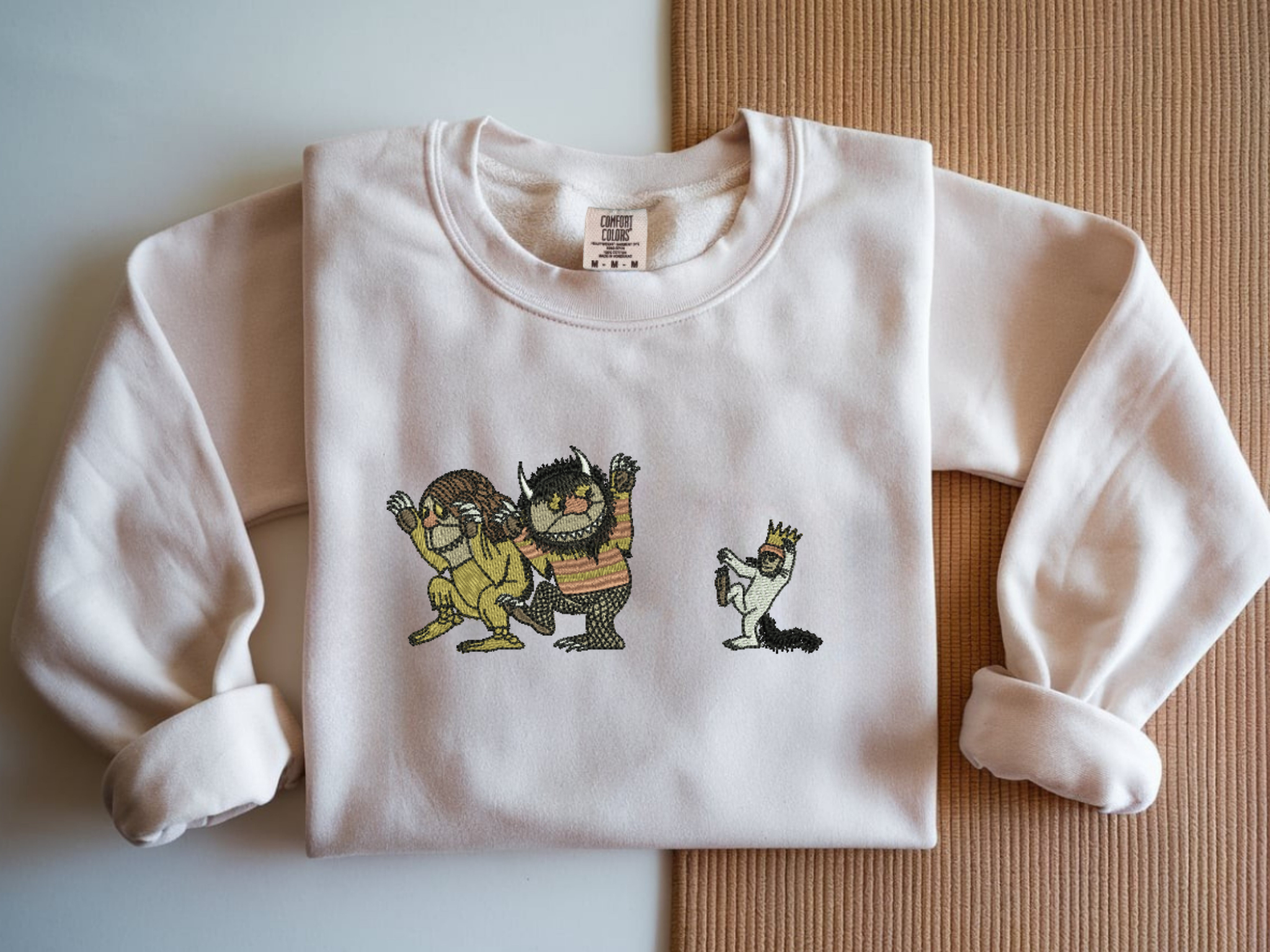Wild Things Vintage Style Sweater – Cozy Literary Embroidery