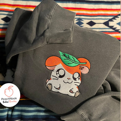 Hamtaro black sweater embroidered 