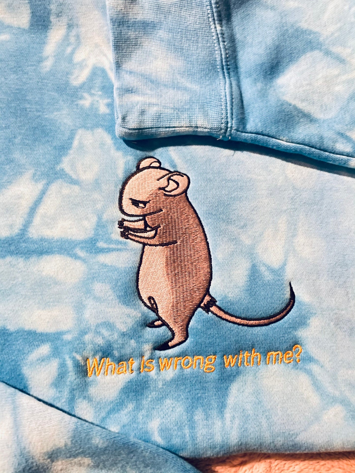 Yuki- Rat Fruits Basket Anime ‘what’s wrong with me’ - Embroidered Crewneck Sweatshirt