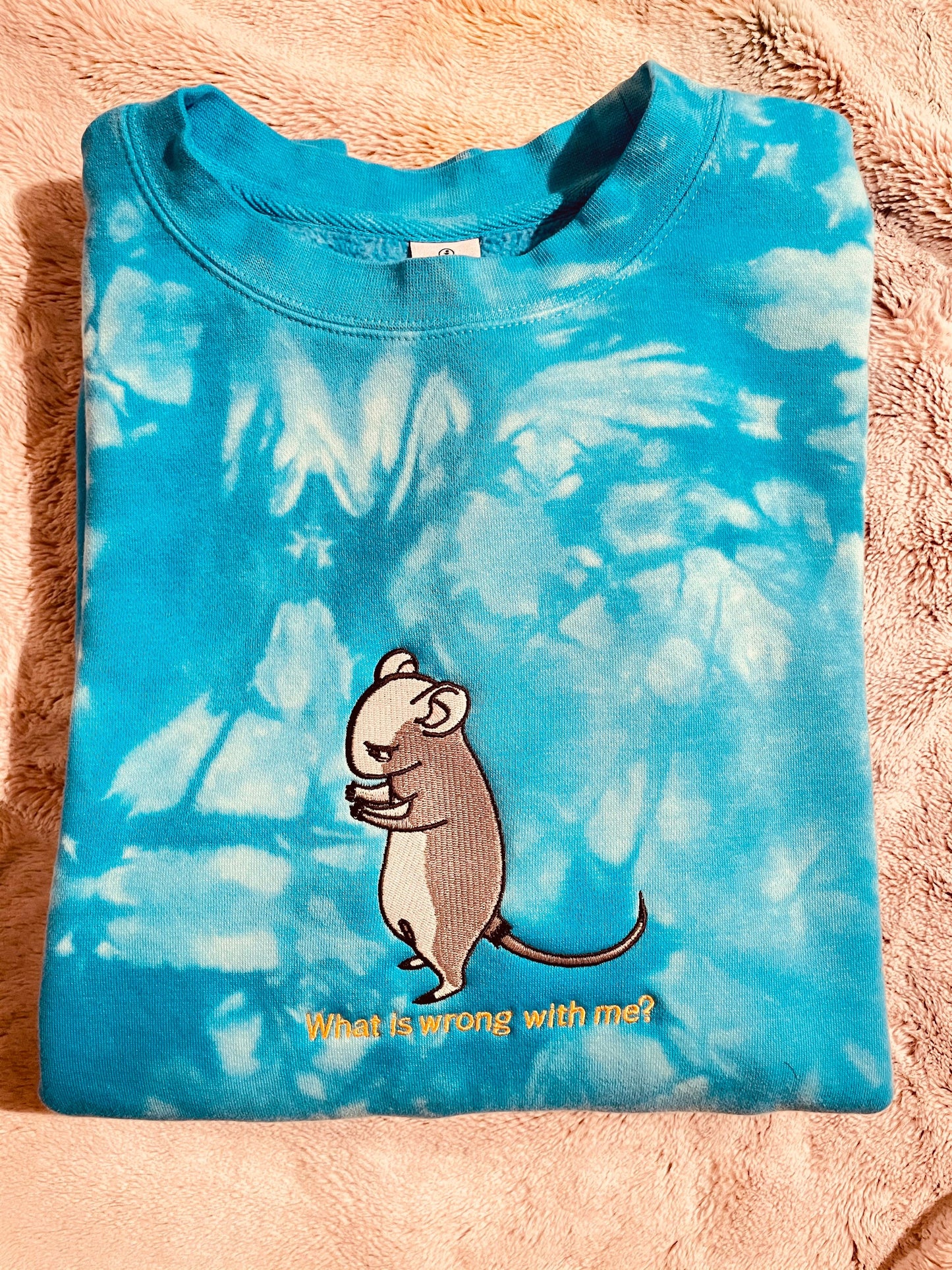 Yuki- Rat Fruits Basket Anime ‘what’s wrong with me’ - Embroidered Crewneck Sweatshirt