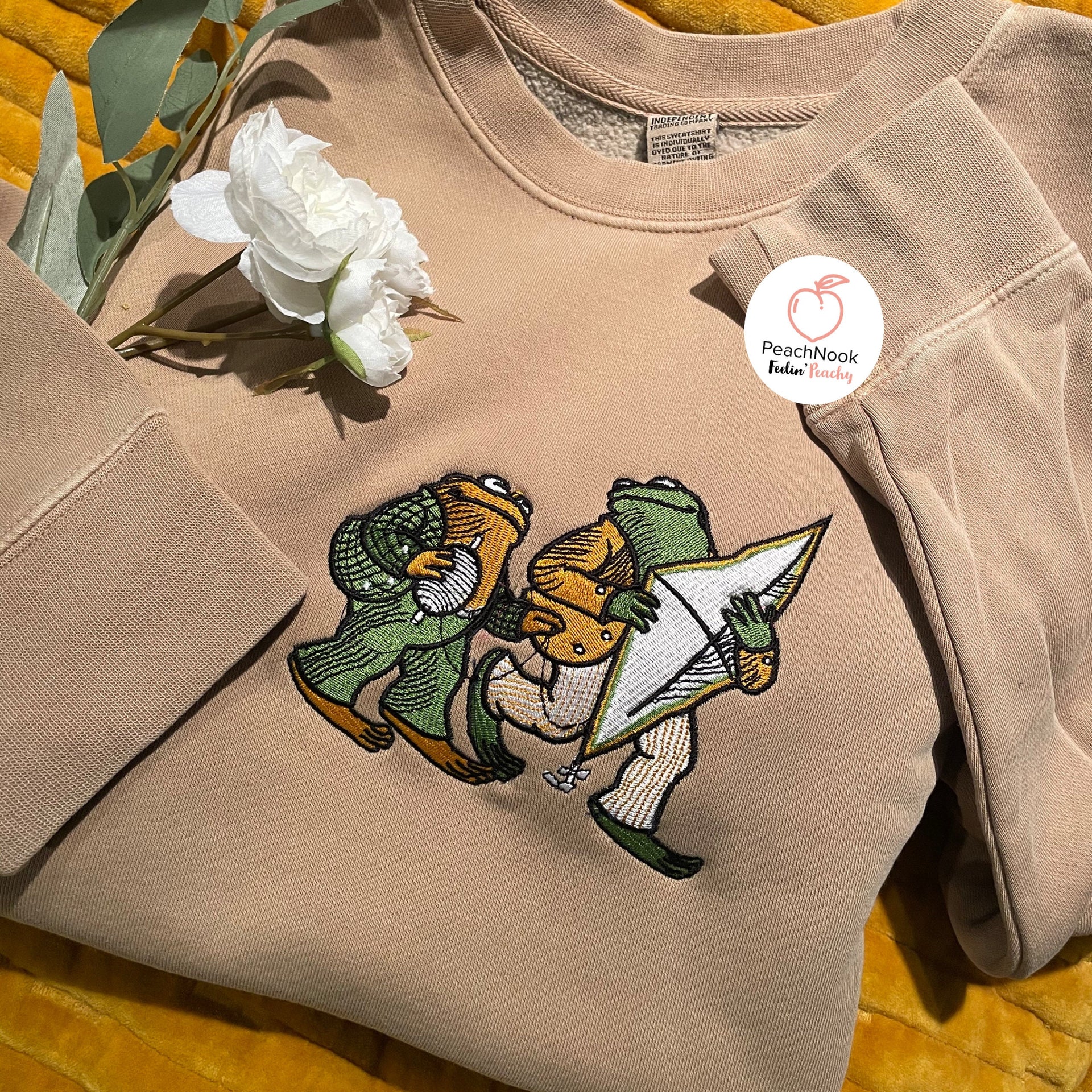 Frog and Toad embroidered crew neck sweatshirt – Peachnook