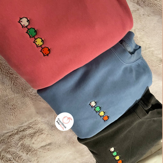 Stardew Valley Junimos Minimalist Embroidered Sweatshirt